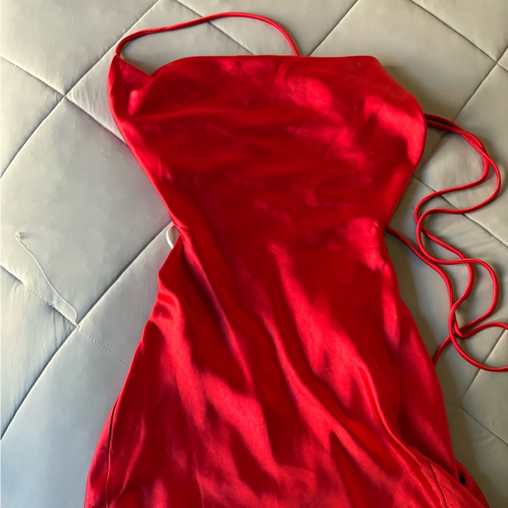 Princess Polly Strapless Red Dress - Picture 3 of 5